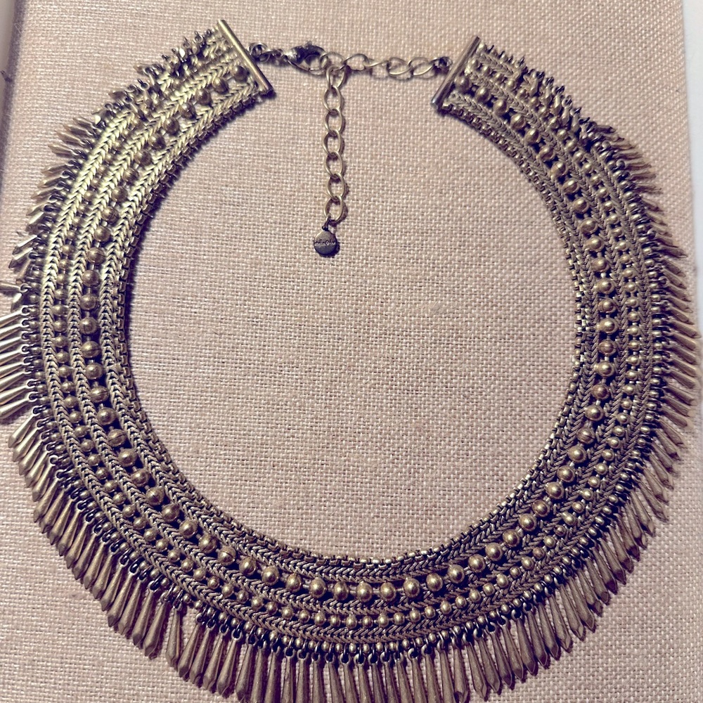 Stella & Dot Gold Statement Necklace